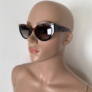 Prada Sunglasses PR03WS 01M0A7 55mm Black Havana